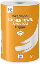 Our Essentials by Amazon Kitchen Towel Jumbo Roll 1 Pack, 2-Ply, 240 Sheets Kitchen Towel price