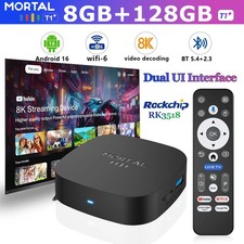 2026 Android TV Box Media Player 16.0 8GB RAM 128GB 4K 8K Dual WiFi UK Media Player price