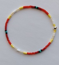 Red Ethnic Minimalistic Beaded Glass Seed Bead Friendship Stretchy Boho Bracelet Ethnic Bracelet price