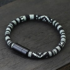 Bohemian Fabric Bracelet Men Magnetic Clasp Ethnic Lucky Wristband UK Ethnic Bracelet price