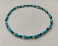 Turquoise Blue Colour Minimalist Glass Beaded Friendship Stretchy Bracelet Ethnic Bracelet price