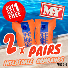 MY Inflatable ARMBANDS Swimming Aid for Kids - BRIGHT ORANGE -SUMMER HOLS - Kids' Arm Bands price