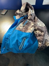 Kids Waterproof Hooded Jacket Coat Age 9-10 Years Blue Camo Outdoor Winter Boys' Coat price