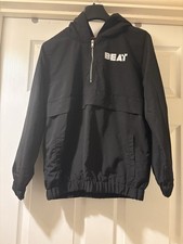Beat Boyz Club Black Half Zip Hooded Rain Jacket Age 11-12 Boys' Coat price