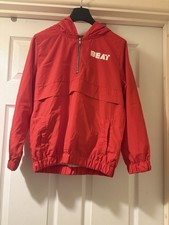 Beat Boyz Club Red Half Zip Hooded Rain Jacket Age 11-12 Boys' Coat price