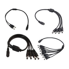 CCTV DC Power Splitter Adapter 2 to 8 Ways Cable For 12V 9V PSU Security Camera Security Camera Cable price