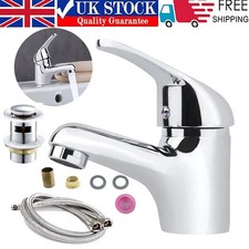 Cloakroom Basin Mixer Tap Chrome Basin Sink Mono Fixings + Bathroom + Waste UK Taps price