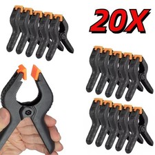 20X Heavy Duty Spring Clamps 2" 3" 4" Set Market Tarpaulin Quick Nylon Clips UK Clamp price