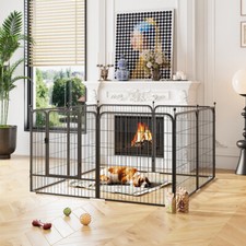 8 Panels Pet Safety Gate Playpen Fireplace Xmas Tree Metal Fence Stair Barriers Playpen Bed price