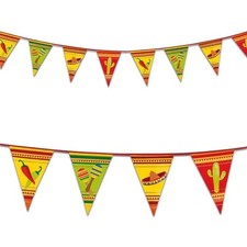 Mexican / Fiesta Pennant Flag Bunting Party Decoration - 20Ft / 6M Long - New Flags & Pennants price
