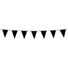 Cute Black Mini Pennant Flag Bunting Party Decoration - 3M / 9.8Ft Long - New Flags & Pennants price