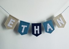 Personalised Name Handmade Felt Bunting Pennant Style - PRICE PER FLAG Flags & Pennants price
