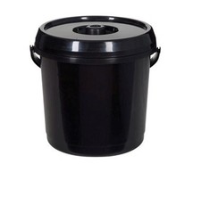 14L BLACK Nappy Bucket With Lid Handy Storage Bin Pet Food Plastic Container Nappy Bin price