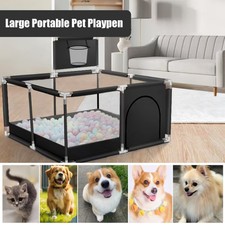 Pet Dog Playpen Puppy Rabbit Safety Yard Activity Center with Basketball Hoop UK Playpen price