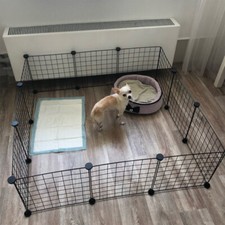 12 Panels Pet Fence DIY Puppy Pen Crate Cage Dog Rabbit Playpen Metal Enclosure Playpen price