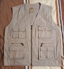 VINTAGE CAMEL TROPHY ADVENTURE WEAR MENS MULTI POCKET UTILITY VEST GILET SIZE L Vest (Outdoor) price
