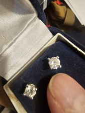 Certified 14ct Gold Diamond Stud Earrings 1.10cts Round Brilliant F-G SI1 EGL Diamond Earrings price