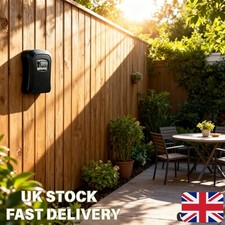 Police Approved Key Safe, 4-Digit Wall Mounted Outdoor Lock Box,Security,PLASTIC Safe price