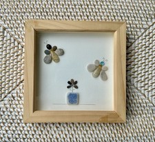 Pebble Bee Art, Natural Stone Wall Decoration. Great Handmade Gift Natural Stone Wall Art price