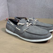Marks & Spencer Men's Grey Perforated Deck Shoes Size UK 8 Casual Boat Shoes Men's Boat Shoes price