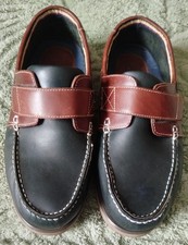 Marks & Spencer Men's Leather Boat/Deck Shoes, Blue/Brown, Size UK 10 ½ Men's Boat Shoes price