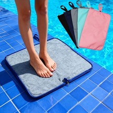 Solid Color Towel Wet Bag Snap Handle Pool Foot Cleaning Cloths  Travel Foot Towel price