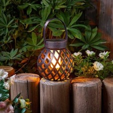 Festival Lantern Cool Flame Effect Bronze Colour Solar Decorative Garden Light Decorative Lantern price