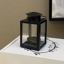 1Pc Iron Wind Lamp Lantern Outdoor Candle Stand Handheld Candle Light Home Decor Decorative Lantern price
