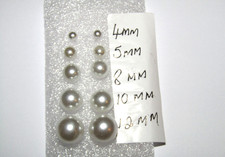 Choice of real & faux pearl stud earrings choice of colours & size pearls UK Pearl Earrings price
