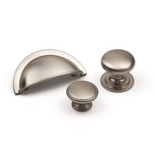 Nickel Kitchen Cupboard Handle Cup Pull Knobs Brushed Shaker Door Drawer Cabinet Handle price