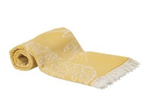 Turkish Peshtemal Hammam Beach Towel Polycotton - Yellow Lilies - 90 x 150 cm Peshtemal Towel price