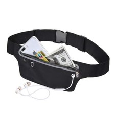 Black Unisex Waist Belt Bum Bag Jogging Running Travel Pouch Keys Mobile Money Unisex Belt Bag price