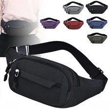 Waist Bum Bag Unisex Men Women Fanny Pack Holiday Travel Money Belt Pouch Wallet Unisex Belt Bag price
