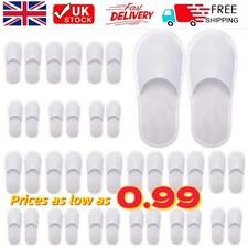 1 Pair Unisex Non-woven Disposable Slippers Hotel Spa Travel Guest Shoes UK Slippers price
