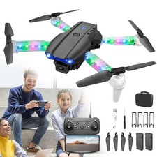 Drones with Camera, HD Dual Camera Drone Kids Drone RC Quadcopter with LED Light Drone price
