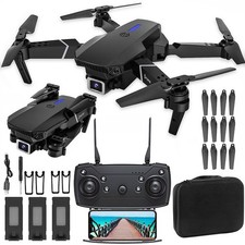 4K Drone WIFI FPV HD Dual Camera with 3 Batteries Foldable Selfie RC Quadcopter Drone price