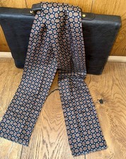 Vintage London luxe statement piece men’s Scarf Neck Tie Cravat thin navy blue Men's Scarf price