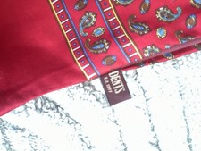 Dents Men's Vintage Red Paisley Scarf Double Sided Wool Mix Layer Fringed Smart Men's Scarf price
