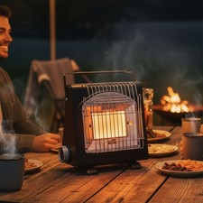 Portable Camping Gas Heater Compact 2in1 Butane Stove Auto Piezo Ignition 1.7kW Natural Gas Heaters price
