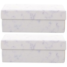 2Pcs Jewelry Boxes Marble Pattern Paper Gift Jewelry Boxes Necklace Gift Box Jewellery Boxes price