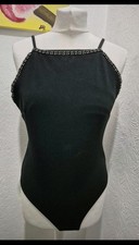 River Island Black bodysuit size UK 12 EU 40 beaded sparkly sexy strappy top Inner Bodysuit price