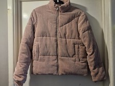 Teenage Puffer Coat by Candy Couture Age 14 Years Dusky Pink Ribbed Textured Girls' Coat price