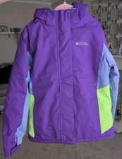Mountain Warehouse Age 9-10 Years Purple, Blue & Florescent Yellow Coat Girls' Coat price