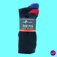 COB STALLION Men's Suit Socks, Set of 3, Cotton Blend, Black, UK 6-11 | EU 39-45 Men's Socks Set price