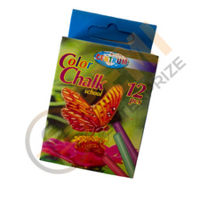 12 X COLOURED CHALK STICKS BLACKBOARD PAVEMENT KIDS CHILDREN'S ART CRAFT COLOUR Chalk price