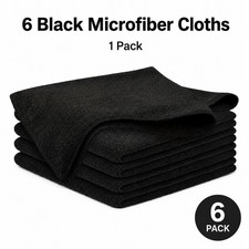 6 X Black Microfiber Super Absorbent And Soft Cleaning Towel Set Kitchen Textile Set price