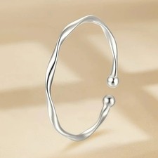 Women 925 Sterling Silver Bracelet Bangle Ladies Jewelry Christmas Gift For-Her* Silver Bracelet price