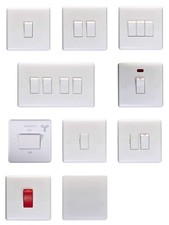 Eurolite White Moulded Switches Rounded Curved Edges with Screw Cap Covers Home Appliances Display / Outlet price