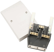 Click Scolmore 45Amp White Dual Appliance Outlet Connector Plate Oven Hob Unit Home Appliances Display / Outlet price