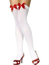 Ladies Over The Knee Hold Up Stockings Socks Thigh High With Bows Fancy Dress UK Knee-High Socks / Garter Stockings price